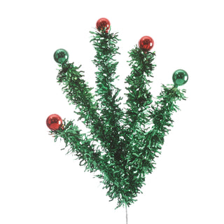 CHRISTMAS TINSEL STEM 26" Color Gr/Rd