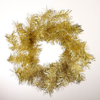 CHRISTMAS TINSEL WREATH DIA 22" Color Gold