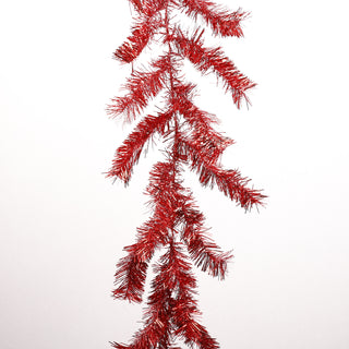 CHRISTMAS TINSEL GARLAND 72" Color Red