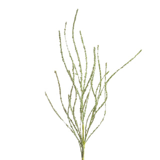 GLITTERED CHRISTMAS BRANCH STEM-Green