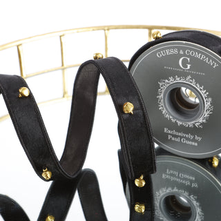 1"X 5 YD BELL ON BLACK VELVET WITH SAME DUPION BACK RIBBON
