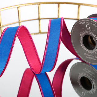 1" X 5 YD DIGITAL PRINT ON DUPION WITH LT GREEN DUPION BACK RIBBON