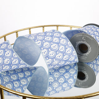 4" DIGITAL PRINT ON DUPION WITH LT BLUE DUPION BACK RIBBON