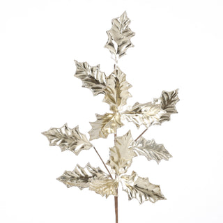 27.5" CHAMPAGNE HOLLY LEAF  SPRAY