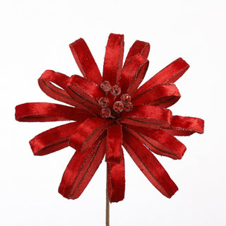 17.5" RED SPIRAL FLOWER
