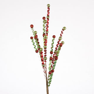 CHRISTMAS RED/GREEN FIREWORK STEM 35"