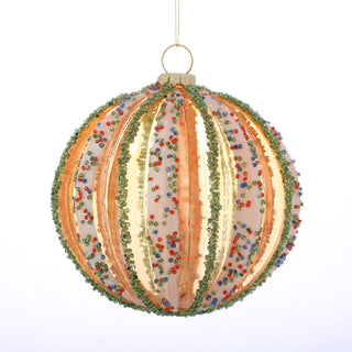 5"D GLASS BALL ORANGE