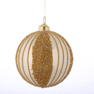 5"D GLASS BALL ORN-GOLD STYLE A