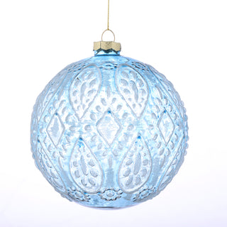 5"D GLASS BALL ORN-BLUE