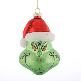 4.5" RED GLASS GRINCH ORNAMENT