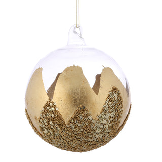 D 5"GLASS BALL/ONION /DOUBLE POINT ORN,3 ASST