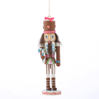 H 6" GINGERBREAD NUTCRACKER ORNAMENT (CANDY CANE ONLY)