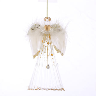 3.2 x 6" GLASS ANGEL ORN
