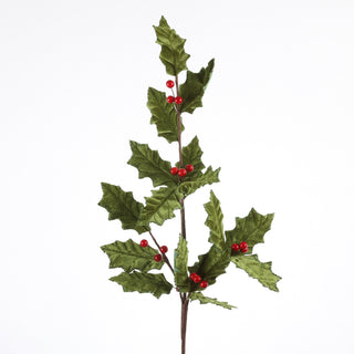 31.5" HOLLY BERRY SPRAY-GRN RED