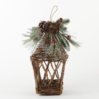 14" VINE LANTERN W/TRIM ORNAMENT