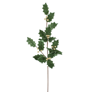 31.5IN Holly Berry Spray, Sage Gold