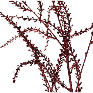 53IN Sequin Glitter Hanging Branch, Burgundy