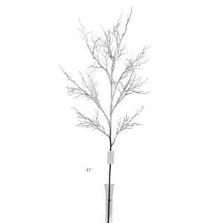 42IN Snow Twig Branch, White Natural