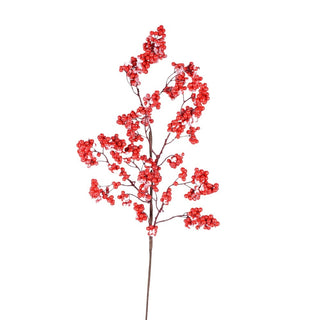 30IN Snow Berry Spray, Red