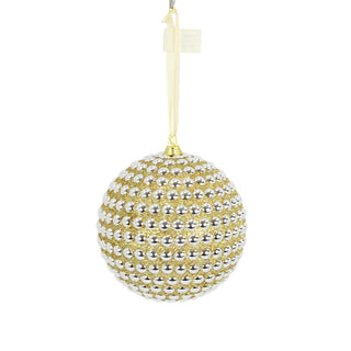 4.75IN Jewel Ball Ornament, Platinum Champagne