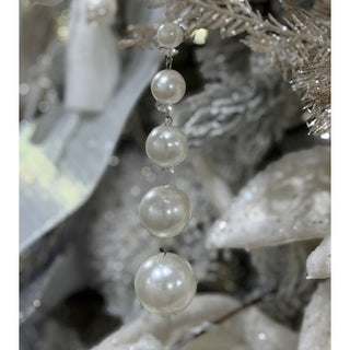 5.5IN Pearl Drop Ornament, Pearl
