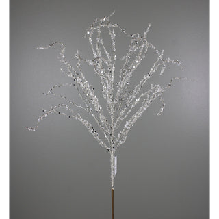 34IN Glitter Twig Branch, Platinum
