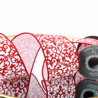 4" RED & WHTE DESIGN 5YD