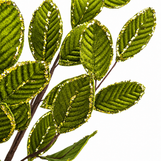 25.5" Green Velvet Leaf Spray