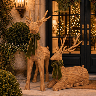 LAYING DEER- Indor/Outdoor Poly Rattan  (RIGHT ONLY)