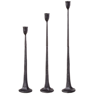 14.25" Black Metal Candle Stick (SMALL)
