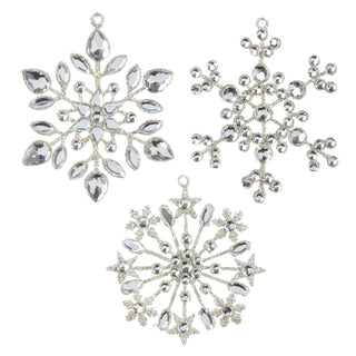 4" Crystal Jeweled Snowflake Ornament