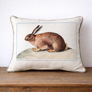 Botanical Bunny Pillow + Piping FERN
