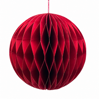 10" Hanging Ball Paper Ornament-Hot Pink