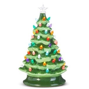 13" Lighted Vintage Tree