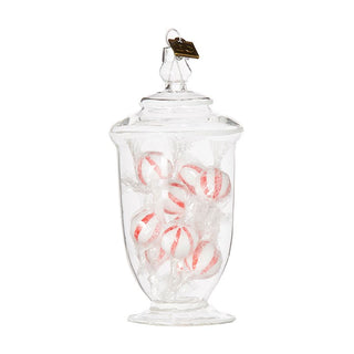 EC 7" Peppermint Stick Candy Jar Ornament