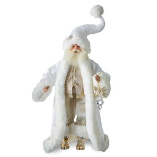 22.5" Glistening White Santa