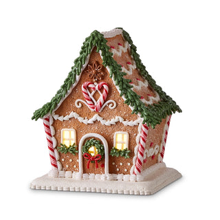 6.5" Lighted Gingerbread House SHIPS 9/1/2026
