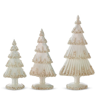 12.5" Pearl Ribbed Trees