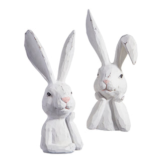 10.25" THINKING RABBIT BUST-STRAIGHT EARS