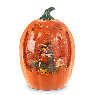 8.5" Brewing Witch Lighted Water Pumpkin