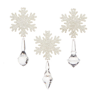 5.75" Snowflake Crystal Drop Ornament