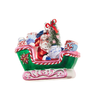 4.5" Chinoiserie Sleigh Ride Ornament SHIPS 9/1/2026