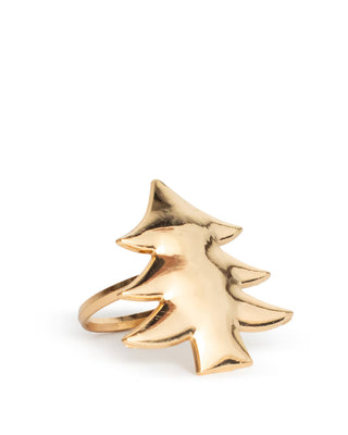 Gilded Tree Napkin Rings Gold 1.5" Set of 4
