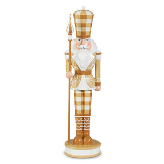 14.75" Gingerbread Gingham Nutcracker