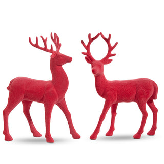 12.5" Pink Velvet Reindeer (ANTLERS SPREAD)