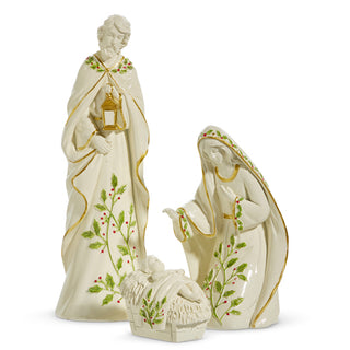 10" Holly Trim Holy Family