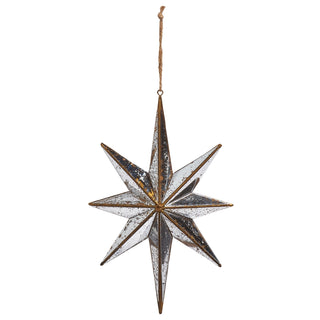 9.75" Distressed Mirrored Star Ornament SHIPS 9/1/2026
