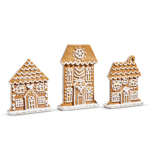 8.5" Lighted Gingerbread House (short, pointed roof)