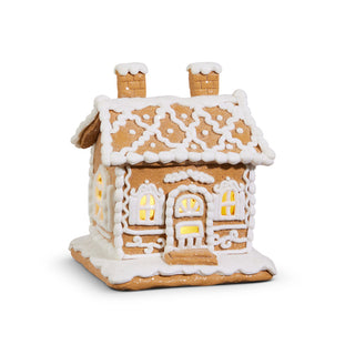 6" Lighted Gingerbread House