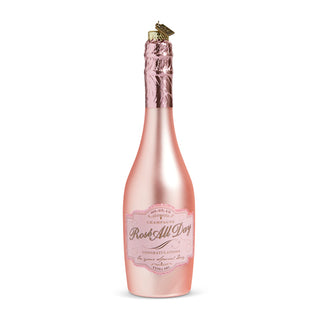 EC 8.25" Congratulations Pink Champagne Ornament